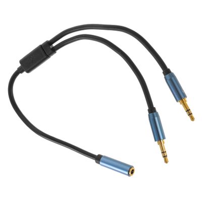 HOMSFOU 1pc Earphone y Splitter Cable Adapter Audio Connector for Headphones and Microphones Compact Dual Jack Converter for Laptop Lightweight and Portable Audio