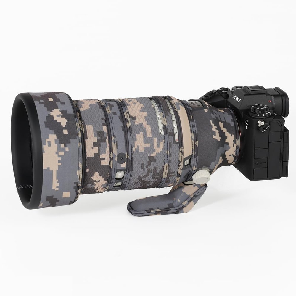CHASING BIRDS Lens Camouflage Waterproof Coat for Sony FE 135mm F1.8 GM Rainproof Lens Protective Cover Version IV (Digital Camouflage, with 1.4X and 2.0X TC)