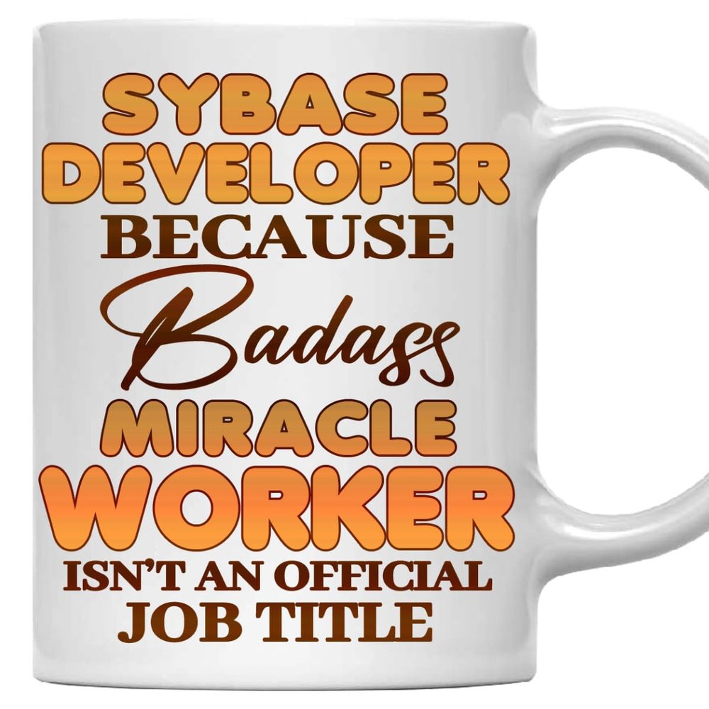 MONIZILUCKY Sybase Developer Mug, Gift For Sybase Developer