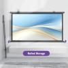 72'' Projector Screen Projection Screen Manual Pull Down HD Screen, Wall Mountable HD Projection Screen, Lightweight Carry & Durable, Portable Lightweight Hanging Matte White Projector Surface(Black,7 view 4