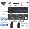 Y9S5QZ5 8K@60Hz KVM Switch 2 HDMI-Compatible USB 3.0 Hub Docking Station Switcher Selector Computers Share Keyboard Monitor Devices view 3
