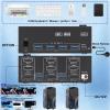 Y9S5QZ5 8K KVM Switch Tripe 3 Monitors USB 3.0 Hub Docking Station HDMI-Compatible DP Switcher Selector 2 PC Share Keyboard Printer(Input 1xHDTV 2xDP) view 3