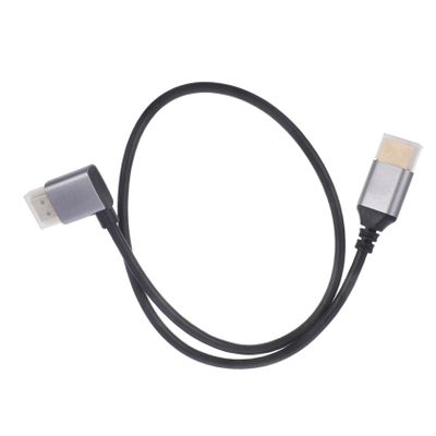 Toyvian 8K Right Angle Video Cable Male to Male High Definition Connector for Monitors PCs and TVs Short PC Accessory for Gaming and Streaming