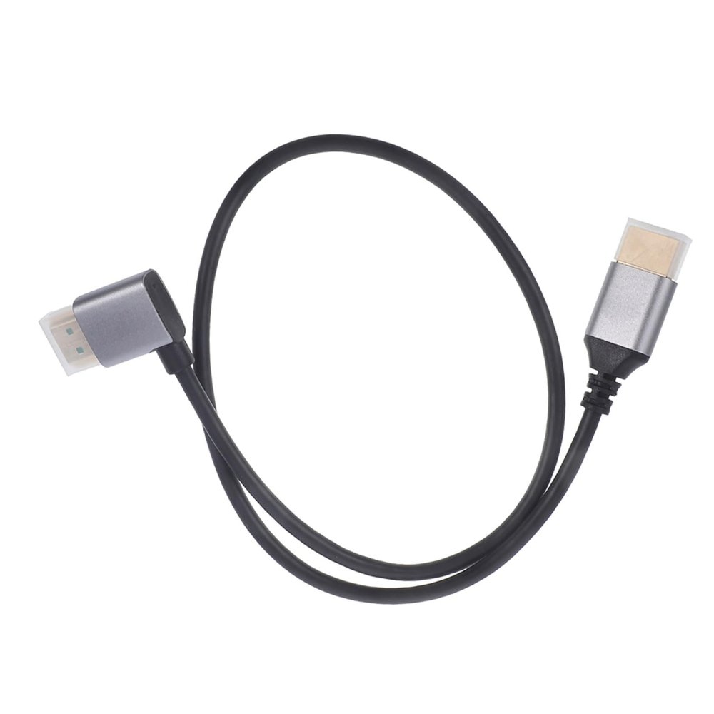 Toyvian 8K Right Angle Video Cable Male to Male High Definition Connector for Monitors PCs and TVs Short PC Accessory for Gaming and Streaming