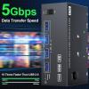 ZOZ03Y0 KVM Switch 3 Monitors 2 Computers 8K@60Hz 4K@144Hz, 2 Displayport + HDMI USB3.0 KVM Switch Triple Monitor with 4 USB 3.0 Port(EU Plug) view 3