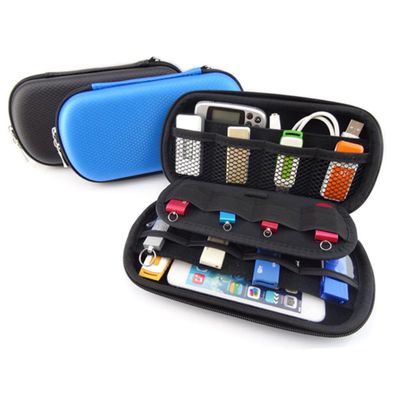 CIYODO Cable Bag Double Zipper Closure Eva Storage Case for Electronics Earphones Flash