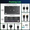 ZOZ03Y0 KVM Switch 3 Monitors 2 Computers 8K@60Hz 4K@144Hz, 2 Displayport + HDMI USB3.0 KVM Switch Triple Monitor with 4 USB 3.0 Port(US Plug) view 2