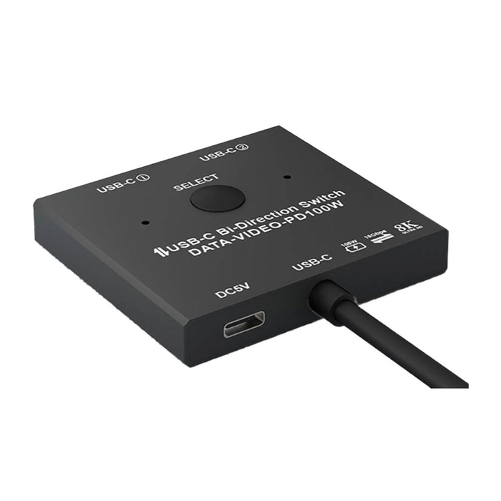 ZOZ03Y0 Bi-Directional 8K USB C KVM Switch USB3.1 Type-C Splitter Cable for Video 8K@30Hz 4K@120Hz PD 100W 10Gbps
