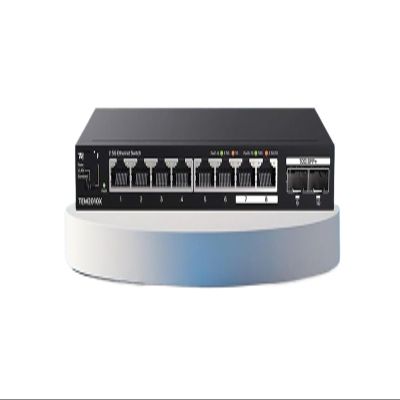 ZOZ03Y0 8 Port 2.5G Network Switch Cat Stick Gigabit LAN Splitter Hub NAS 10000Mbps Interrupteur 2x10G SFP Switches(10 Port with US Plug)