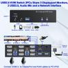 ZOZ03Y0 8K DP1.4 KVM Switch Triple Monitor for 2 PCs Share 3 Monitors, RJ45 Ethernet Splitter 1 to 2, Audio Mic Port and 3 USB3.0 Device(with EU Plug) view 2