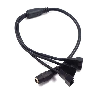 1pc DC 5521 T to 3-Port 4Pin Cooler Cooling Fan Splitter 12V Adapter Converter Power Supply Cable for PC