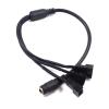 1pc DC 5521 T to 3-Port 4Pin Cooler Cooling Fan Splitter 12V Adapter Converter Power Supply Cable for PC view 1