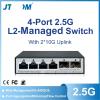ZOZ03Y0 4 * 2.5G+2 * 10G SFP+ Web Smart Switch,6-Ports Intelligent Switch L2- Web Device, hosted Switch view 2