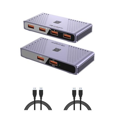 ZOZ03Y0 USB3.0 KVM Switch Adapter 2 in 4 Out USB Switch KVM Switcher on PC Laptop for Printer Keyboard Mouse U Disk Sharer Controller(4 Computers)