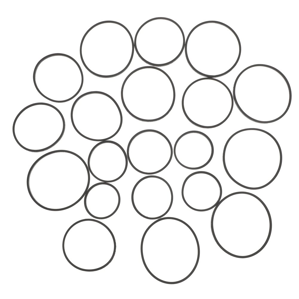 BELLIFFY Recorder Rubber Belt Set 20pcs for Maintenance and Repair of Recorders and Repeater Devices High-Performance Rubber Drive Belts for Optimal Playback