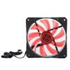 120mm Computer Case Fan, Ultra Quiet High Performance LED Streamer 3 Wire 15 Light Cooling Fan PC Accessory DIY (15 Lights red) view 4