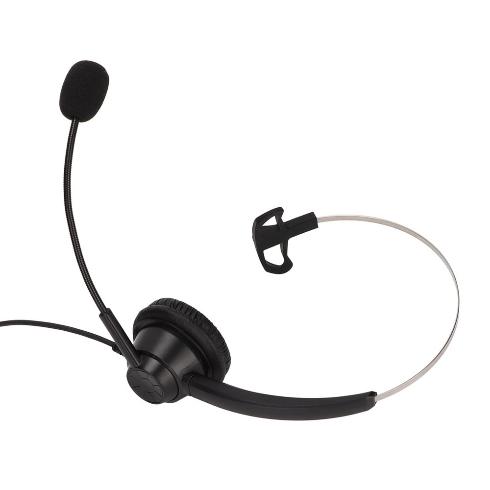 LICAEVEY Telephone Headset, Professional Call Center Headset with Noise Canceling Mic Singleear Customer Service Office Headset with RJ9 Headphone Jack for Home, Offices, Call Centers