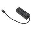 4 Port USB 3.0 Hub,Ultra Slim Portable Data Hub High Speed Propagation Protect USB Adapter Keyboard Mouse Adapter Compatible with Notebook PC Printer view 1