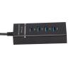 4 Port USB 3.0 Hub,Ultra Slim Portable Data Hub High Speed Propagation Protect USB Adapter Keyboard Mouse Adapter Compatible with Notebook PC Printer view 4