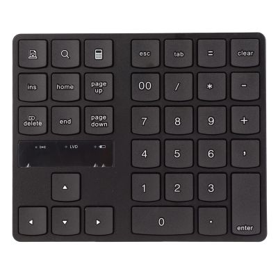 LICAEVEY 35 Keys Wireless Numeric Keypad,Mini Commercial Keypad 2.4G Wireless Ergonomic Design Silent Rapid Rebound One Handed Gaming Keyboard for Home Laptop