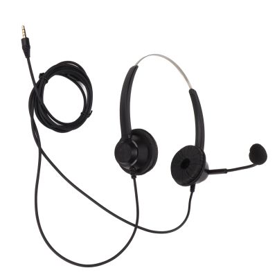 LICAEVEY Telephone Headset, Noise Reduction 3.5mm Straight Head Customer Service Headphone with Mic HandsFree Binaural Headset for VOIP Phones Call Center
