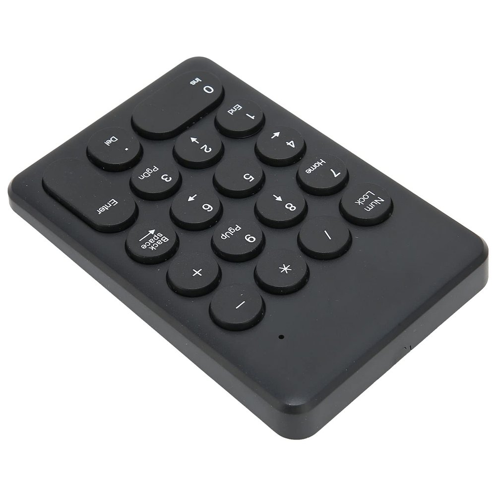 LICAEVEY 18 Keys Wireless Numeric Keyboard,2.4GHz Numeric Keyboard Ergonomic Tilt Design Table Signal Mini Numeric Keypad (Black)