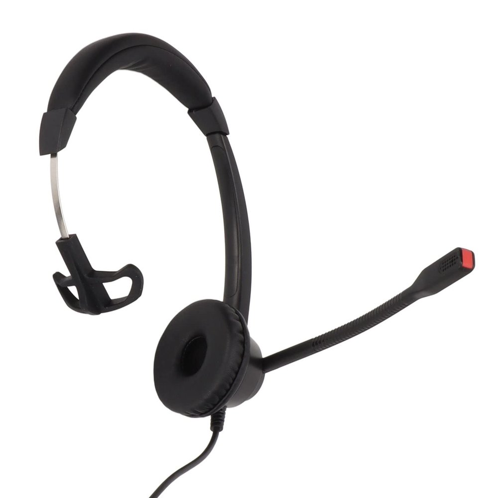 LICAEVEY Monaural RJ9 Business Headset,Single Ear Customer Service Headset Fixed Line VOIP Phone Headset Supports Speaker Volume Adjustment