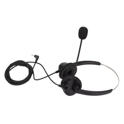 LICAEVEY 2.5mm Telephone Headset, Binaural Customer Service Headphones with HD Mic Fixedline VOIP Phone Headphones for Office Call Center, Teleconferencing, Customer Service