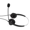 LICAEVEY 2.5mm Telephone Headset, Binaural Customer Service Headphones with HD Mic Fixedline VOIP Phone Headphones for Office Call Center, Teleconferencing, Customer Service view 2