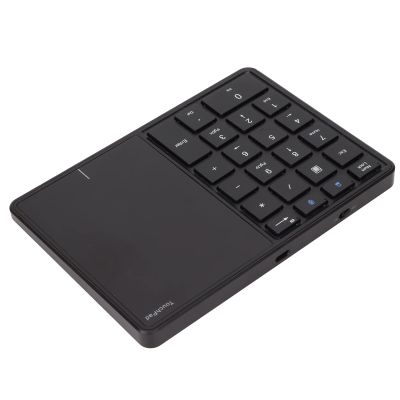 LICAEVEY Number Pad, 2 in 1 Wireless Numeric Keypad 22 Keys Touchpad Design Inancial Accounting Keypad for Laptop PC Desktop Notebook (Black)