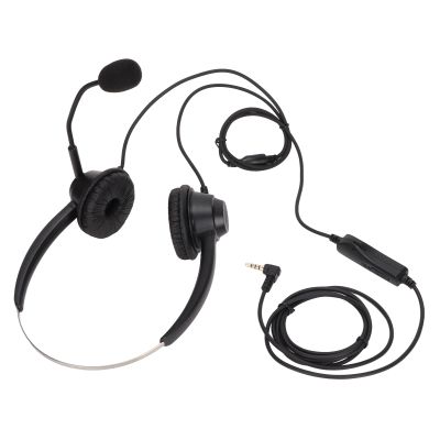 LICAEVEY Binaural Wired Headset, Adjustable Customer Service Headset 3.5mm Telephone Headset for Home Office Call Center Telemarketing Insurance