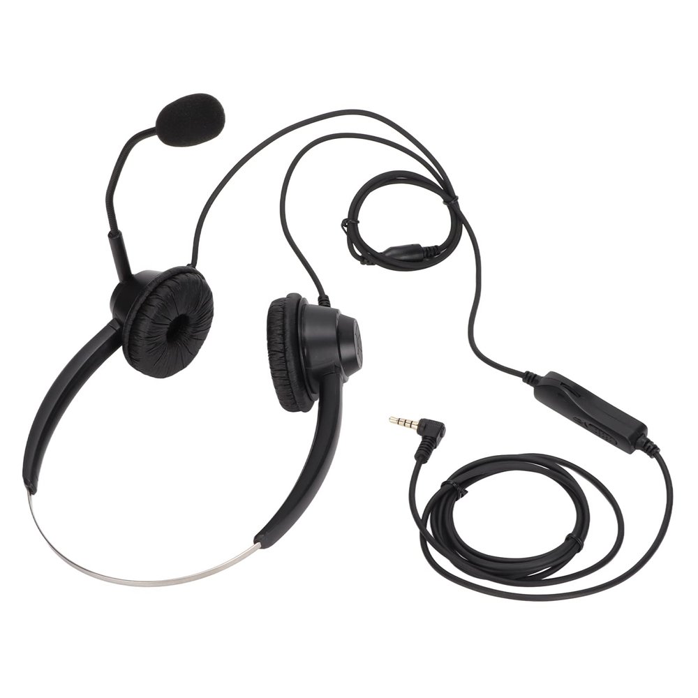 LICAEVEY Binaural Wired Headset, Adjustable Customer Service Headset 3.5mm Telephone Headset for Home Office Call Center Telemarketing Insurance
