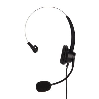 LICAEVEY 3.5mm Headphone, Plug and Play PC Monaural Headset Corded Single Ear Headset with 3 Section Noise Cancelling Mic Fixedline VOIP Phone Headset
