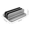 Dual Vertical Laptop Stand Aluminum Alloy Adjustable Holder for Tablets & Laptops Ergonomic Design Space Saving Dock for Efficient Cooling & Organization view 2