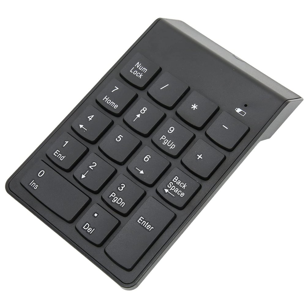 LICAEVEY Wireless Numeric Keyboard, Mini Wireless 18keys Keypad 2.4GHz Ergonomic Laptop Numpad Portable Silent Financial Accounting Numeric Keypad Number Pad