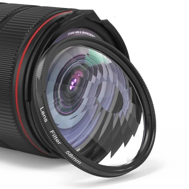 52/55/58/62/67/77mm Camera Filter Kaleidoscope Special Effect Photography Accessories SLR Lens Prism(Add 49mm Adapter)