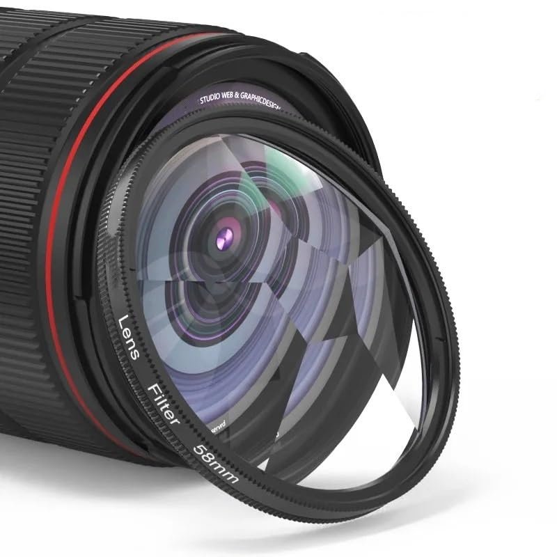 52/55/58/62/67/77mm Camera Filter Kaleidoscope Special Effects Photography Accessories SLR Lens Prism 6 Prism(Add 67mm Adapter)