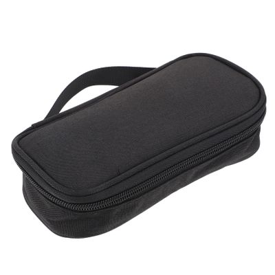 DOITOOL 1pc Portable Data Cable Organizer Pouch Multipurpose Storage Bag for Earphones Cables and Accessories Black Travel Case