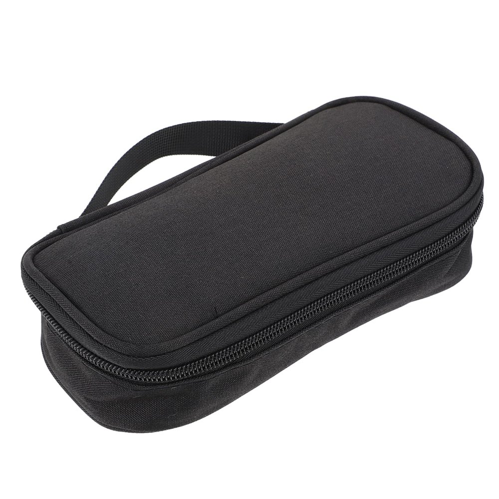 DOITOOL 1pc Portable Data Cable Organizer Pouch Multipurpose Storage Bag for Earphones Cables and Accessories Black Travel Case