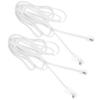 2pcs RJ11 to RJ45 Adapter 4 Pin Phone Line to Ethernet Converter 8P8C Telephone Extension Cable for Supply Compatible with Landline Telephones view 1