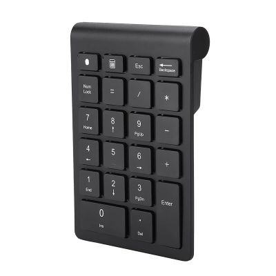 LICAEVEY Numeric Keypad, Black 22 Keys Mini Wireless Numpad Slim Multifunction Numeric Keypad Number Pad Keyboard Extensions for OS X PC