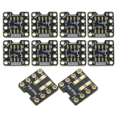 10 Pcs SOP8 to DIP8 Gold Plated Converter Boards for DIP8 Single op-amp and Dual op-amp