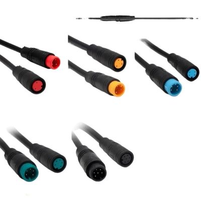 KUN SR Connector 2/3/4/5/6 pin cable water proof connector for electric bike Baf/*ang display pin optional cable 20 cm wire(M8 Male Female,5 PCS_3P)