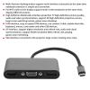 LICAEVEY TypeC to Adapter, 5 in 1 TypeC Multifunction Docking Station, ++VGA+USB+PD Interface HUB Adapter, Support MST Display view 4