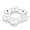 Multiple Power Strips US Power Plug Sockets Dual USB Flexible Foldable Rotary Switch 1.8m Extension Cord(White) view 1