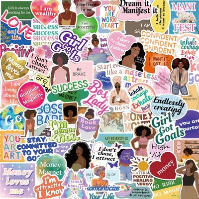 100PCS Vision Board Stickers Motivational & Inspirational Stickers for Black Women Vision Board Supplies Trendy Stickers Vision Board Pictures