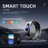 Govllfoz Touch Smart Ring Upgraded Version Health Ring Pro, with Bluetooth Remote Control and Motion Detection, 10ATM Waterproof Fitness Tracker for Men and Women Daily use (Silver Touch, 7) view 2