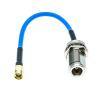 bodateng LIHUA N Female Jack Bulkhead to SMA Male pl/UG Connector RG405 RG-405 Semi Flexible Coaxial Cable .086" 50ohm Blue(50cm) view 2