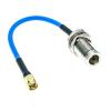 bodateng LIHUA N Female Jack Bulkhead to SMA Male pl/UG Connector RG405 RG-405 Semi Flexible Coaxial Cable .086" 50ohm Blue(50cm) view 4