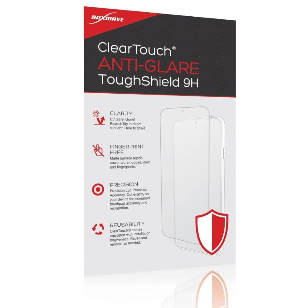 BoxWave Screen Protector Compatible with DeLonghi Dinamica Plus - ClearTouch Anti-Glare ToughShield 9H (2-Pack), Anti-Glare 9H Tough Flexible Film Screen Protector